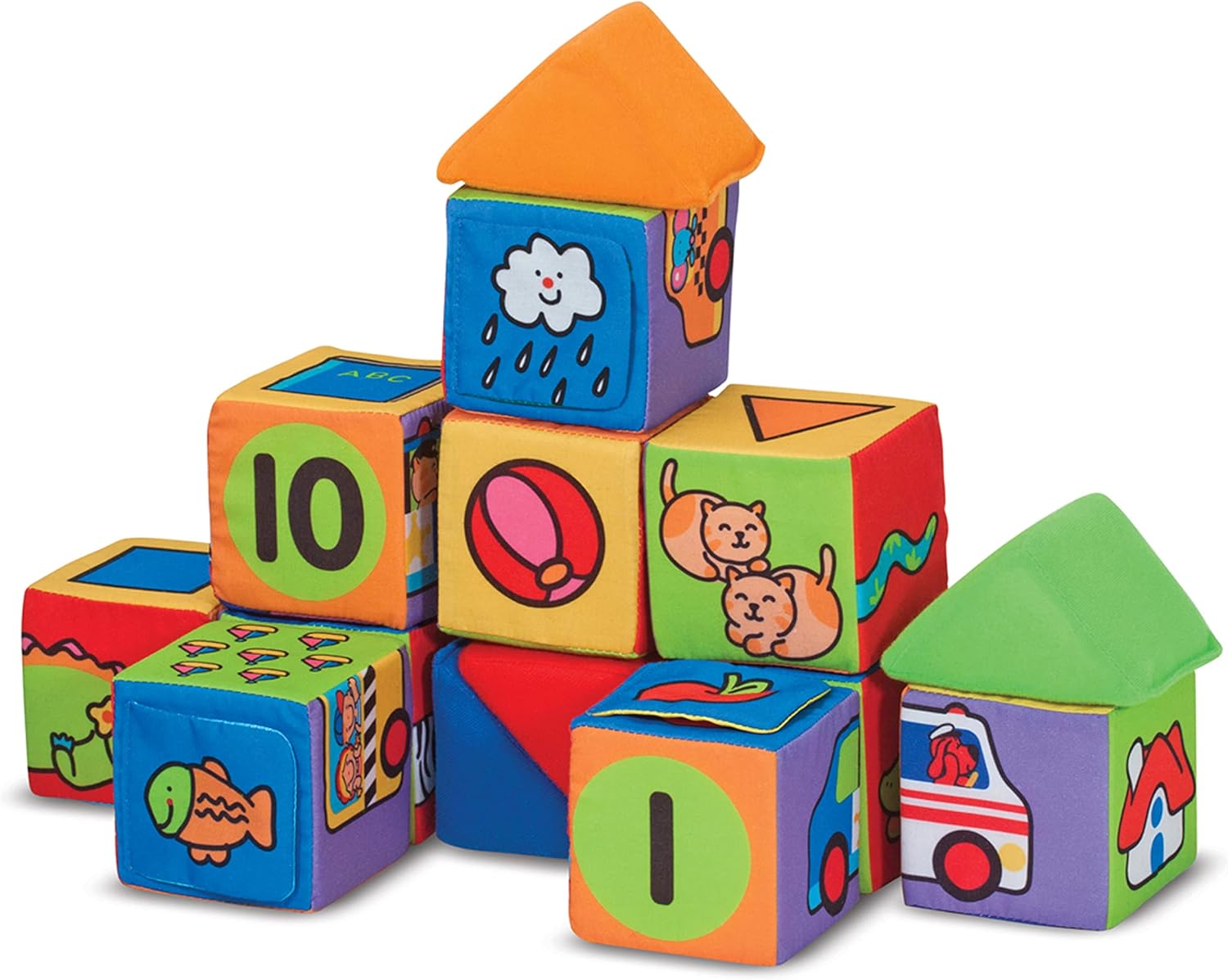 Melissa & Doug Soft Building Blocks - Baby Learning Toy